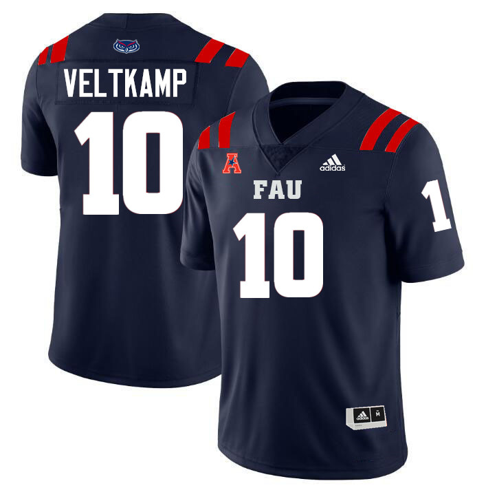 Caden Veltkamp FAU Jersey,Florida Atlantic Owls Football Jersey,Uniforms,Gears-Navy